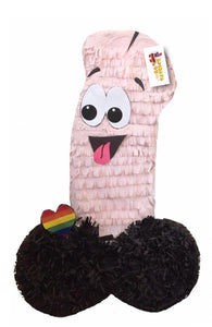 Friendly Pecker Pinata 20" Tall Pink and Black Color Bachelor Bachelorette Party Favors Gag Gifts