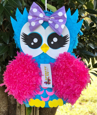 Large Owl Pinata with Bow