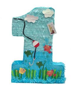 Large Number One Pinata Fish Theme