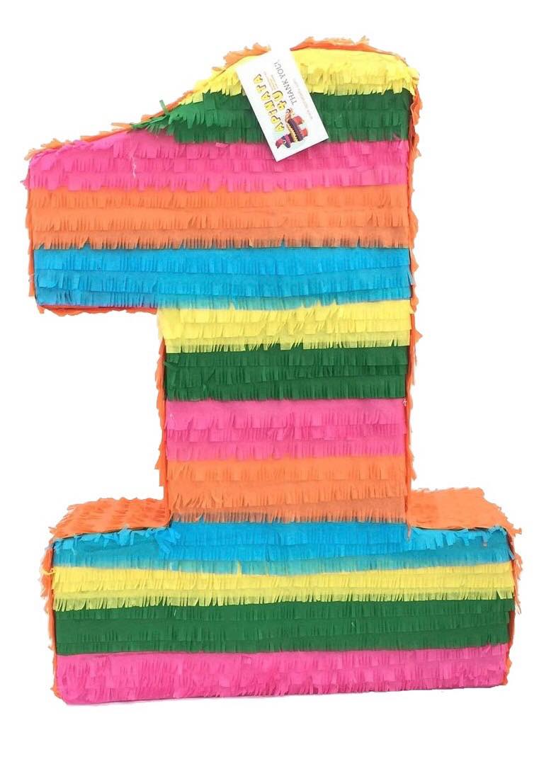 APINATA4U Large Number One Pinata Fiesta Theme