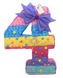 Large Number Four Pinata Fourth Birthday
