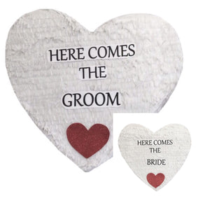 Two Sided Wedding Pinata Here Comes The Groom Here Comes The Wife Bridal Shower Decoration