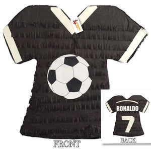 Black Soccer Jersey Pinata Ronaldo 7 Soccer Party Favor