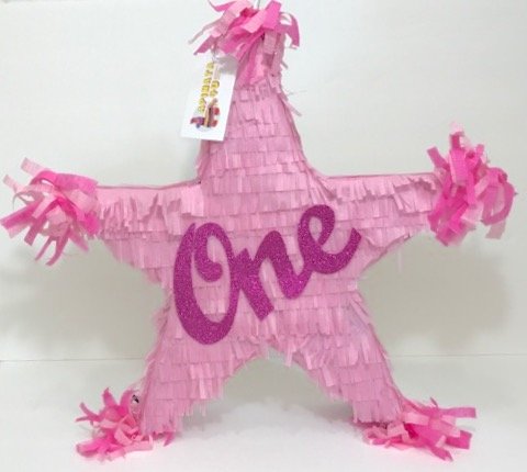 APINATA4U Pink ONE Star Pinata for First Birthday