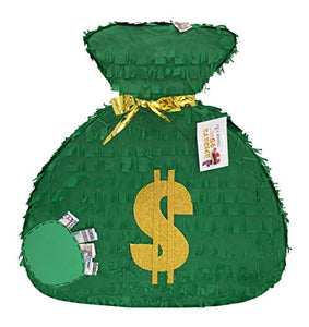 Green Money Bag Theme Pinata