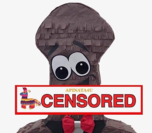 APINATA4U LLC - Large Penis Adult Pinata | Brown Color with Tuxedo | Ideal for Bachelorette Party | Made with High Quality Cardboard | for Fun, Party & Game | Size - 2ft Approx | Easy to Use & Fill