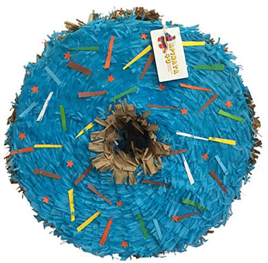 Bright Blue Doughnut Pinata