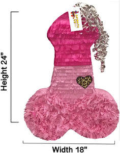 20” Tall Pink Penis Pinata Diva Themed Bachelorette Adult Party Over The Hill Gag Gift