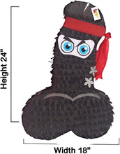 Load image into Gallery viewer, Penis Pinata Ninja Theme for Bachelorette Adult Party Over The Hill Gag Gift
