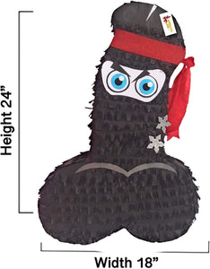 Large Penis Pinata Ninja Theme for Bachelorette Adult Party Over The Hill Gag Gift