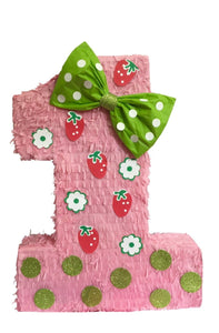 Strawberry Theme Number One Pinata 20" Tall
