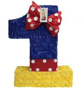 Multi-Color Number One Pinata Princess Theme