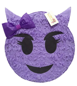 Purple Sneaky Emoticon Pinata 16"