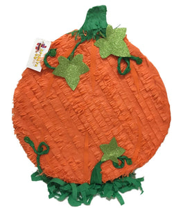 17" Tall Fall Theme Pumpkin Pinata Orance Color Great for Gender Reveal Fall Party Halloween Decoration