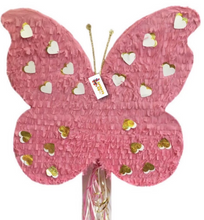 Load image into Gallery viewer, Pink &amp; Gold Butterfly Pinata
