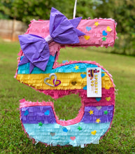 Load image into Gallery viewer, Large Number Five Pinata Fifth Birthday
