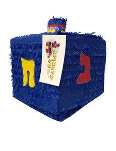 Dreidel Pinata Blue Color, Traditional Hanukkah Party Pinata for Kids, Holiday Celebration Game Pinata, Dreidel Themed Party Gift and Decor