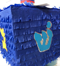 Load image into Gallery viewer, Dreidel Pinata Blue Color, Traditional Hanukkah Party Pinata for Kids, Holiday Celebration Game Pinata, Dreidel Themed Party Gift and Decor
