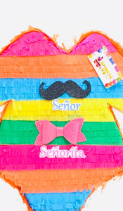 17" Fiesta Themed Gender Reveal Baby Onesie Pinata For Gender Reveal Pinata Niño Niña Muchacho Muchacha Señor Señorita