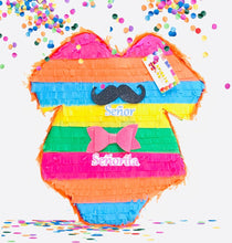 Load image into Gallery viewer, 17&quot; Fiesta Themed Gender Reveal Baby Onesie Pinata For Gender Reveal Pinata Niño Niña Muchacho Muchacha Señor Señorita
