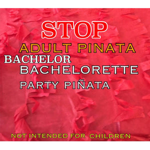 Pecker Pinata with mustache 24” Tall Gift Bachelor Party Bachelorette Fiesta Novelty Gift