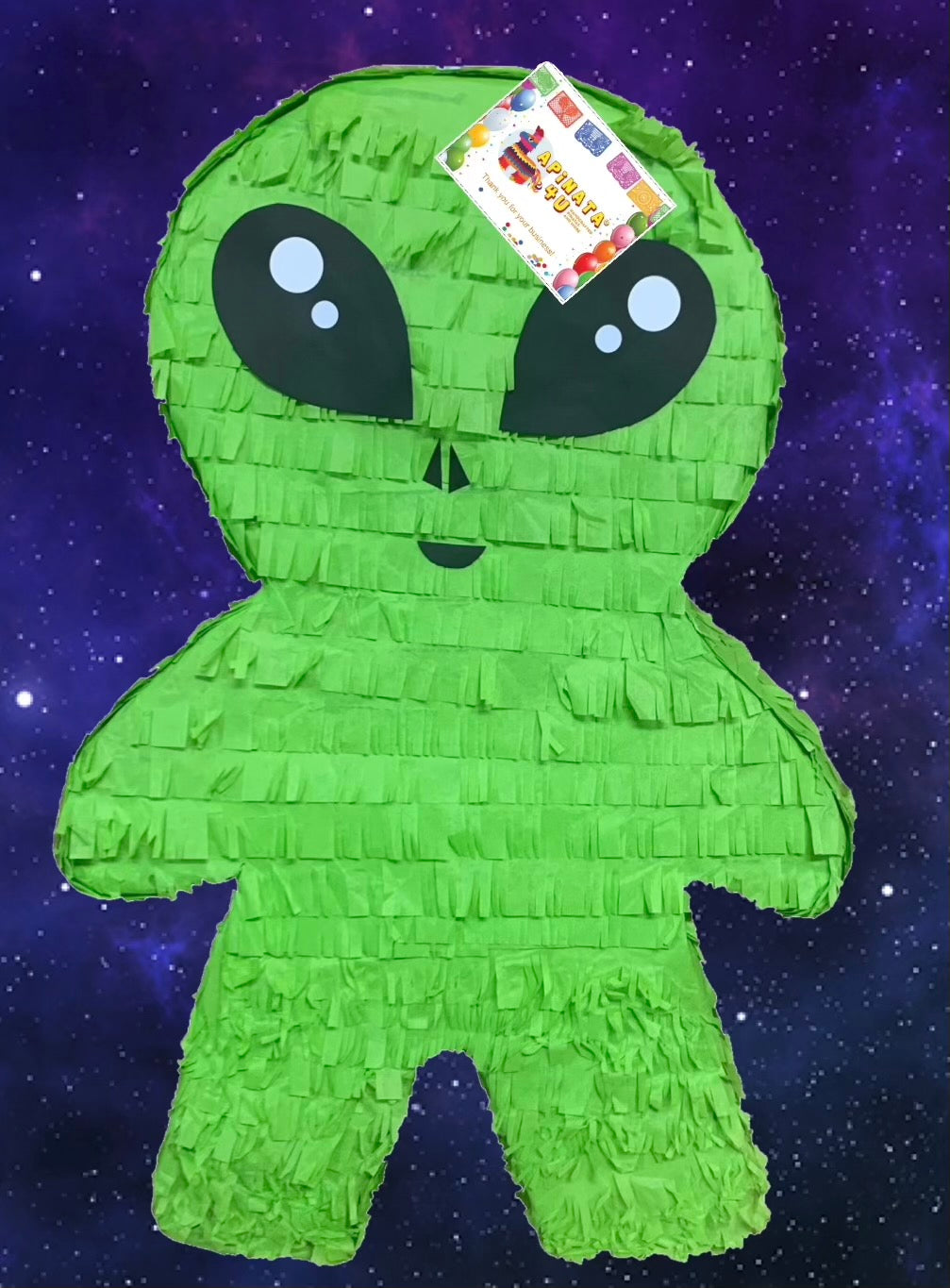 Ready to Ship Green Alien Piñata 20” Tall Out of this World Theme Party Alien Party Supplies